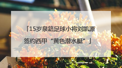 15岁泉籍足球小将刘凯源签约西甲“黄色潜水艇”