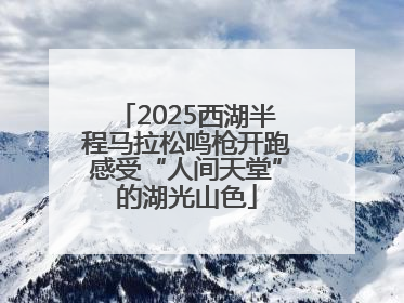 2025西湖半程马拉松鸣枪开跑感受“人间天堂”的湖光山色