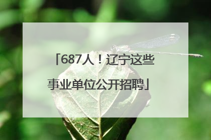 687人！辽宁这些事业单位公开招聘