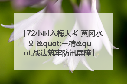 72小时入梅大考 黄冈水文 "三精"战法筑牢防汛屏障